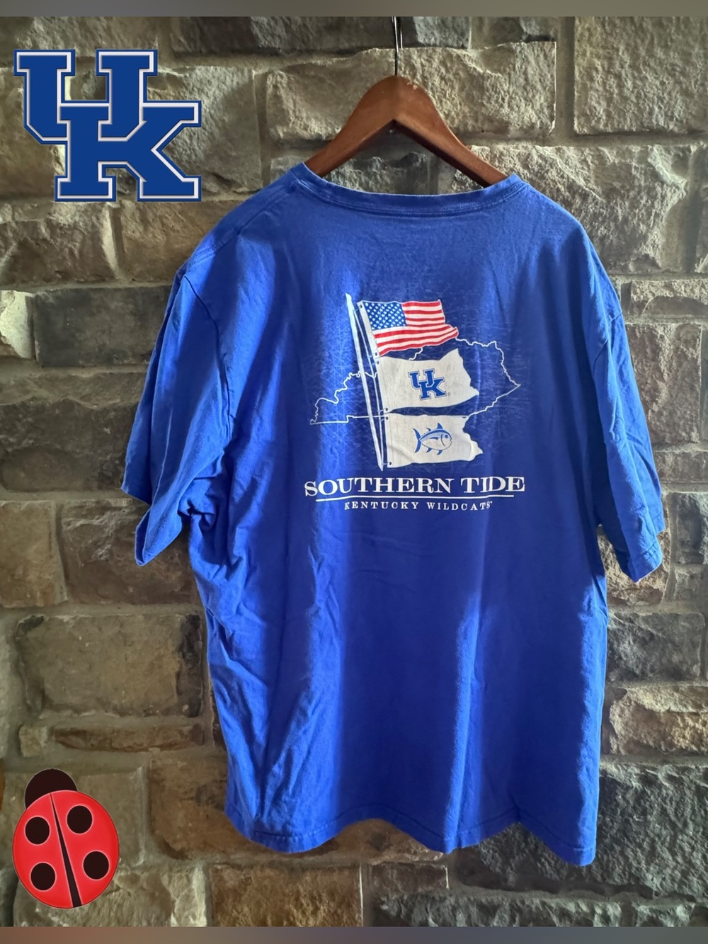 Southern Tide Blue Kentucky Wildcats Graphic Short Sleeve Tee XXL